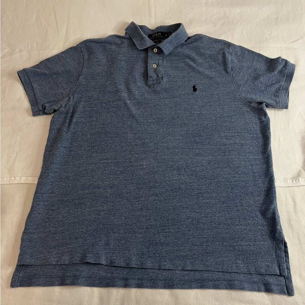 Men’s Ralph Lauren Men's Heather Blue Polo Shirt Size XL  Short Sleeve